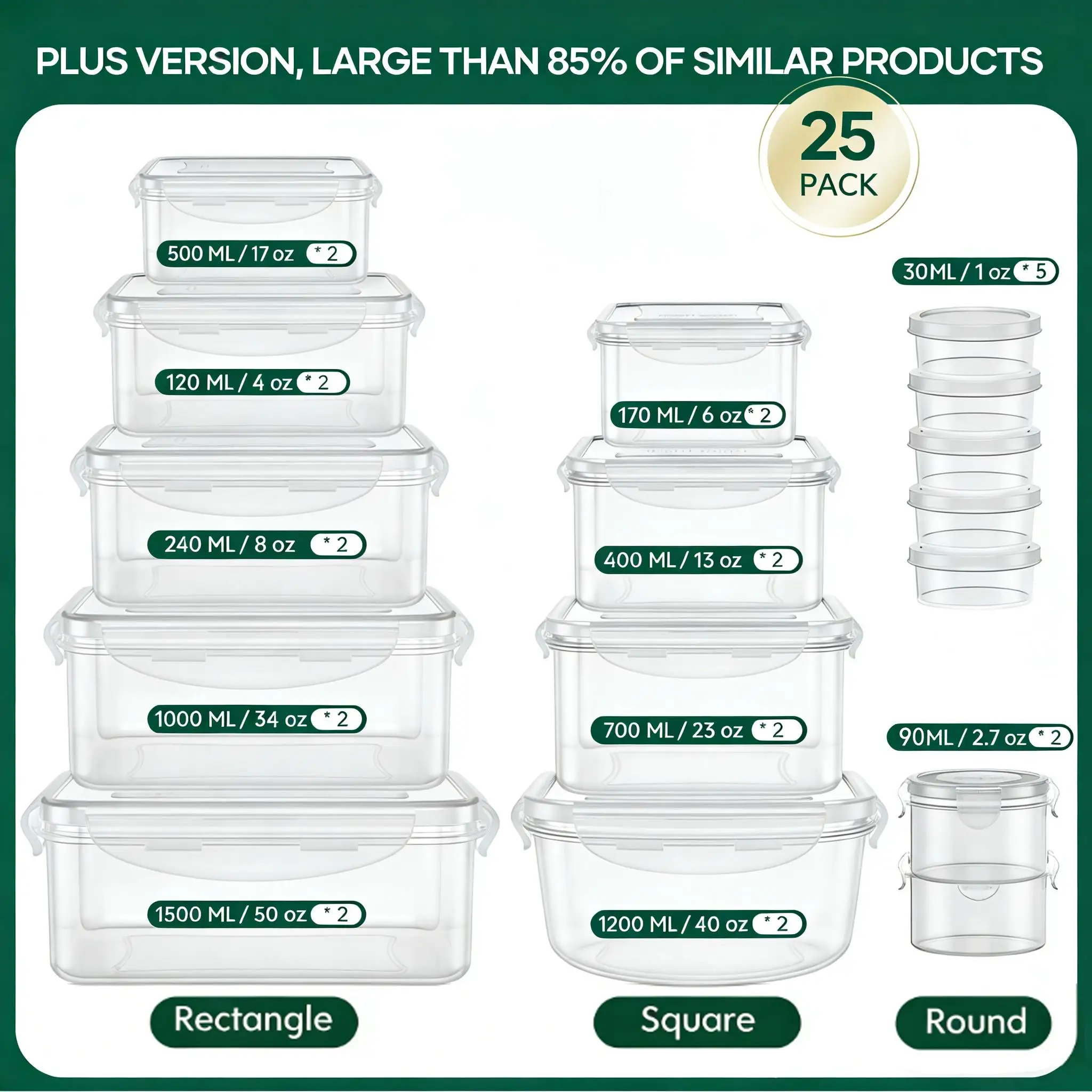 40/42/50/52/62-teiliges Set gr – Meal Prep Kitchen Bewertung und Preis